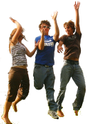teens jump
